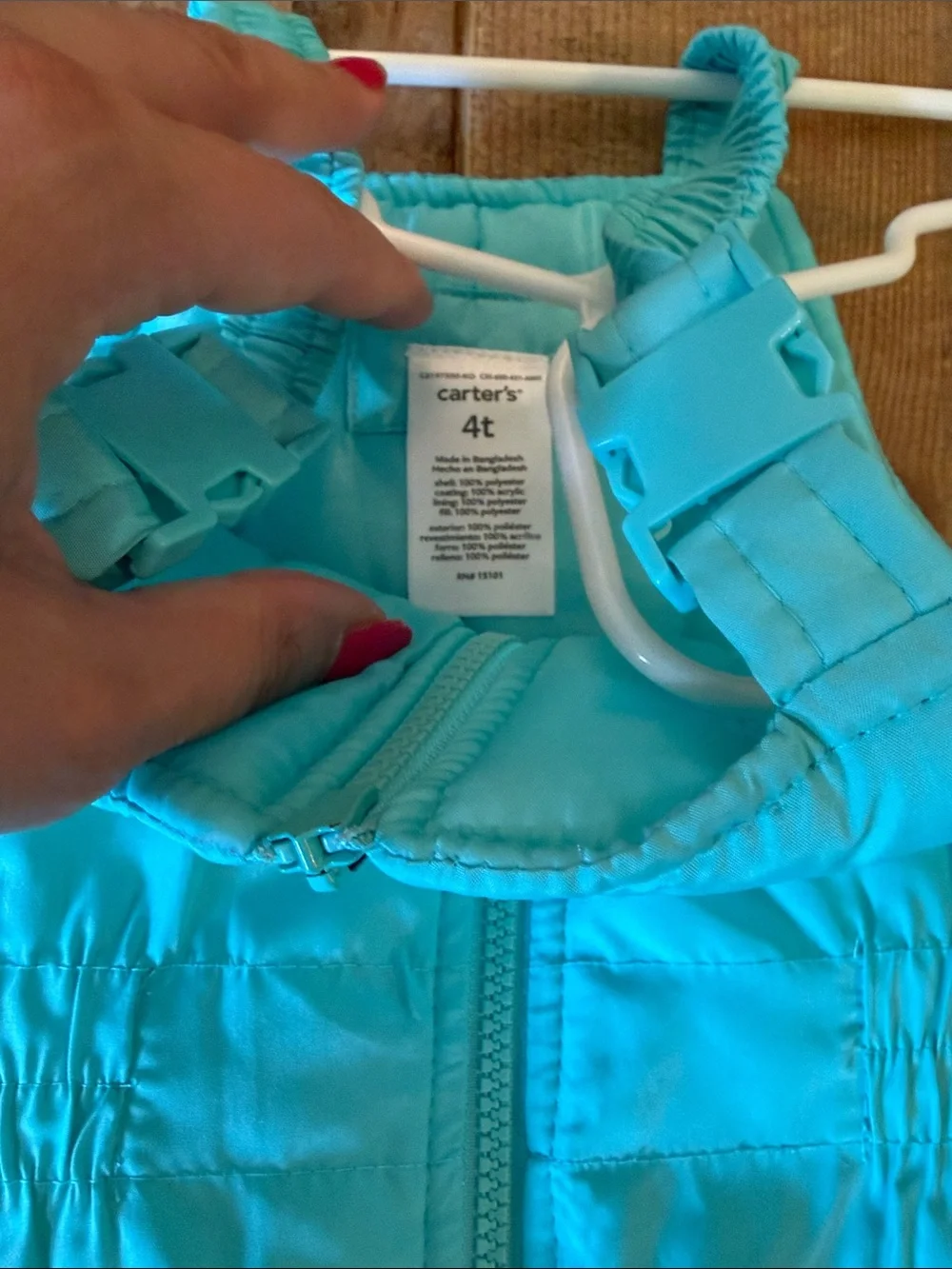 Carter's Bright Teal Kids Snow Overalls